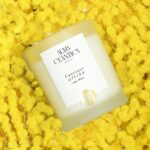 Etiquette pour bougie artisanale cantique en dorure à chaud or mat et découpe silhouette
