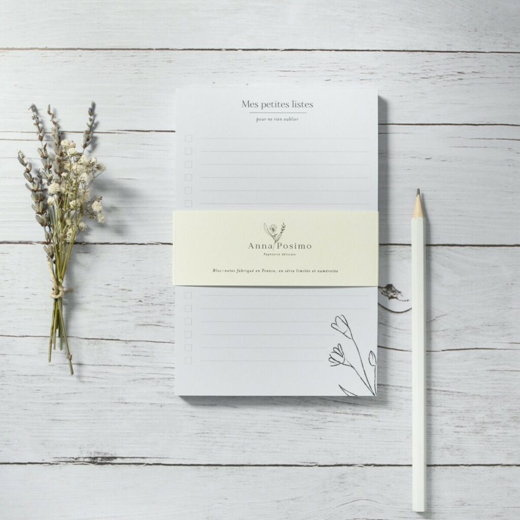 Bloc Notes Illustratrice Nature sur papier 100% recyclé avec bandeau – Colorplan Natural 270gr/m2