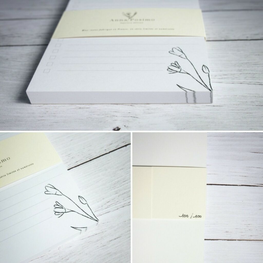 Bloc Notes Illustratrice Nature sur papier 100% recyclé avec bandeau – Colorplan Natural 270gr/m2