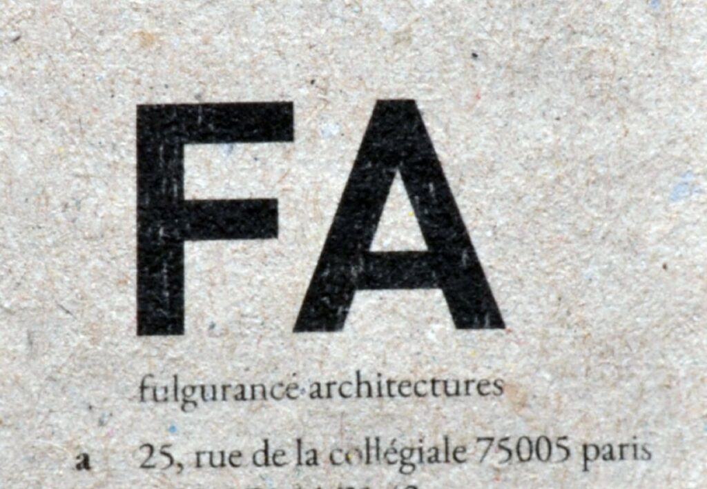 Cartes de visite Architecte sur carton gris 500gr/m2 recyclé – Impression noir