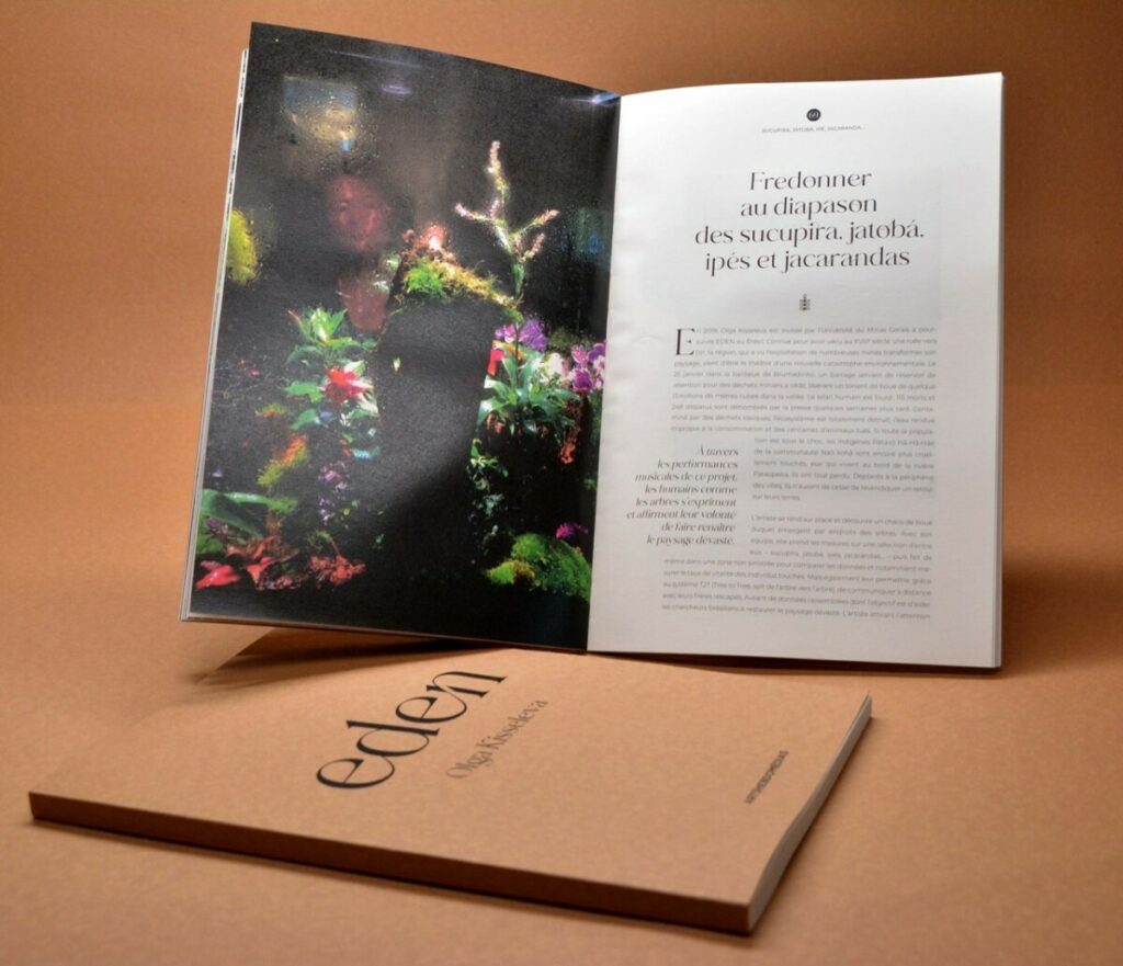 Book écoconçu pour artiste en dos carré cousu avec couverture kraft Naturel 350gr/m2 – intérieur Nautilus 100% recyclé 100gr/m2