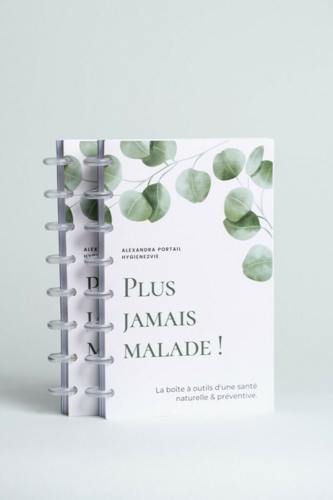 Livre guide Naturo Santé naturelle format A5 avec reliure en T champignon avec disques transparents – pages interchangeables –  Couverture en pelliculage mat