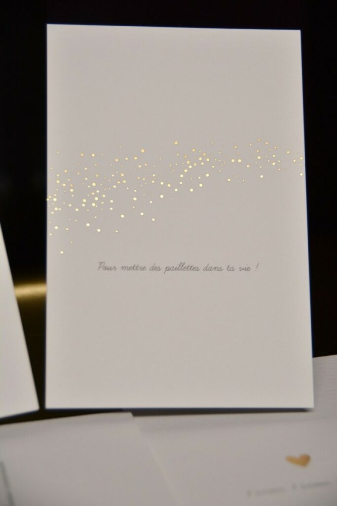 Cartes postales en dorure à chaud or sur papier texturé – Creation Pack 350gr/m2