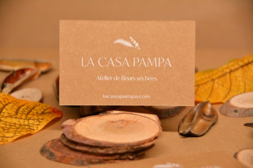 Cartes de visite créateur – Impression numérique blanche – Papier kraft naturel 350gr/m2