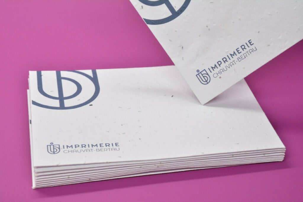 Enveloppes en papier ensemencé – Patte triangle – Impression numérique