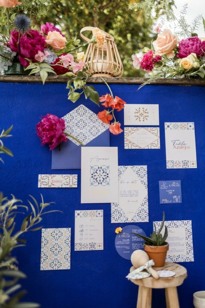 Papeterie de Mariage Thème Azulejos – Olin Regular 300gr/m2