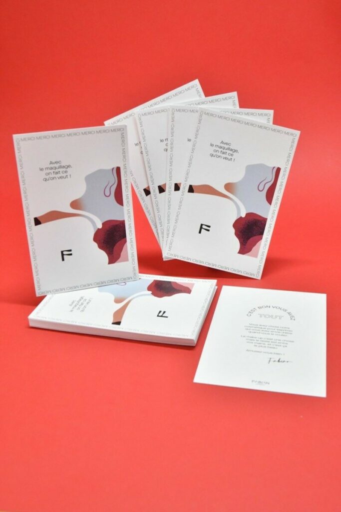 Cartes postales marque cosmétique – Impresssion numérique – Sirio white white 400g