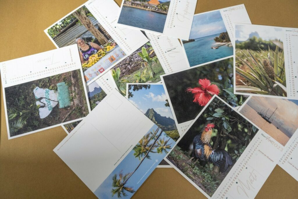 Calendrier cartes postales Nouvelle Calédonie avec coupon détachable – Papier texturé Old mill premium white 300gr