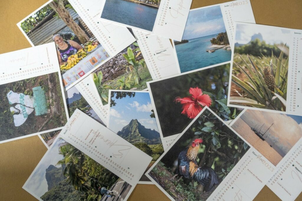 Calendrier cartes postales Nouvelle Calédonie avec coupon détachable – Papier texturé Old mill premium white 300gr
