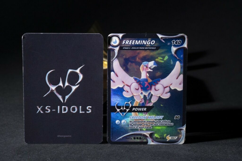 Cartes de collection pop culture – Fond Holographique avec impression quadri plus blanc de soutien – angles arrondis 4mm