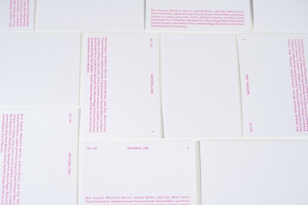 Cartes de présentation book artist – Impression rose fluo 806 – Bristol 320gr