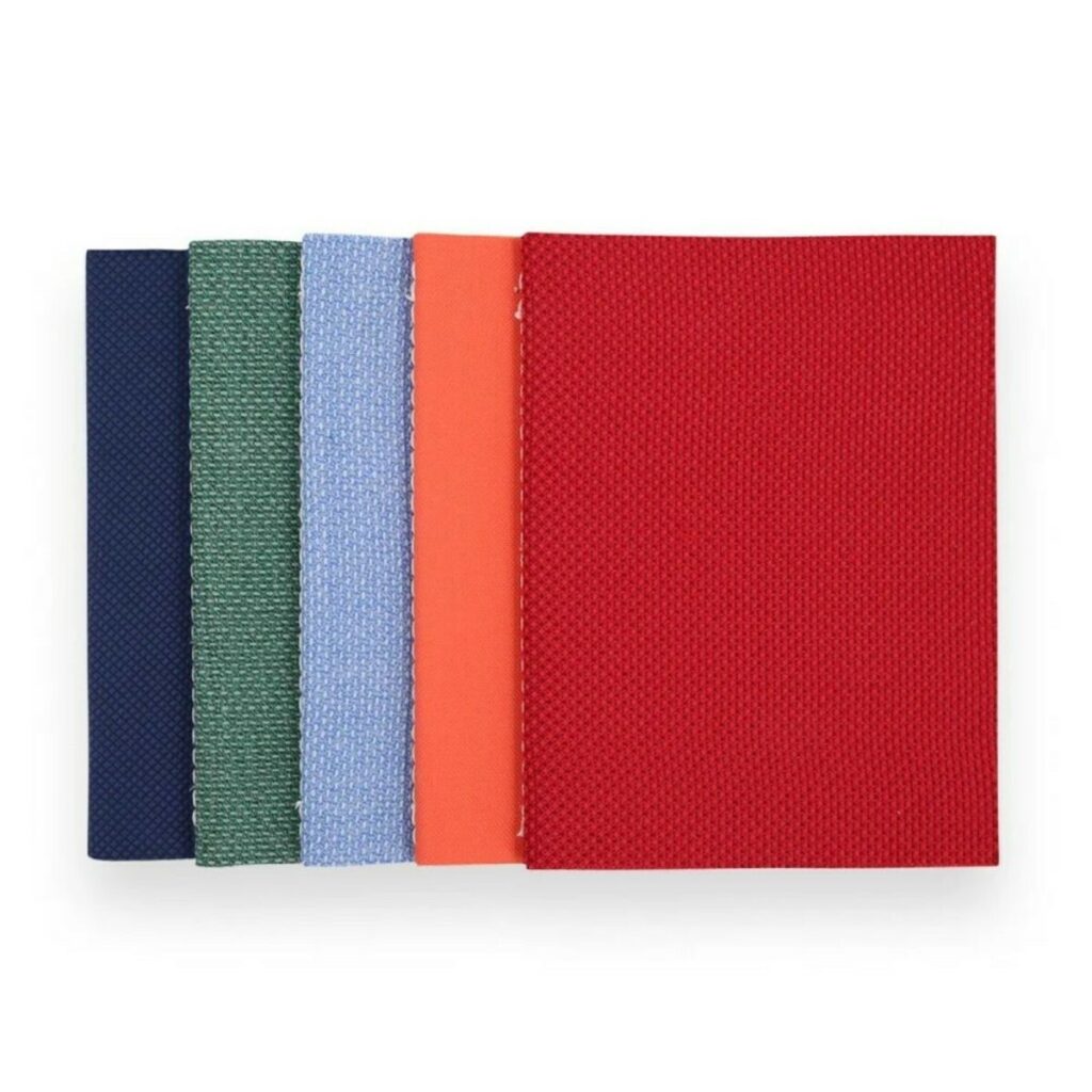 Carnets de notes en reliure couture Singer à cheval fil blanc avec couverture en tissu véritable motif tartan
