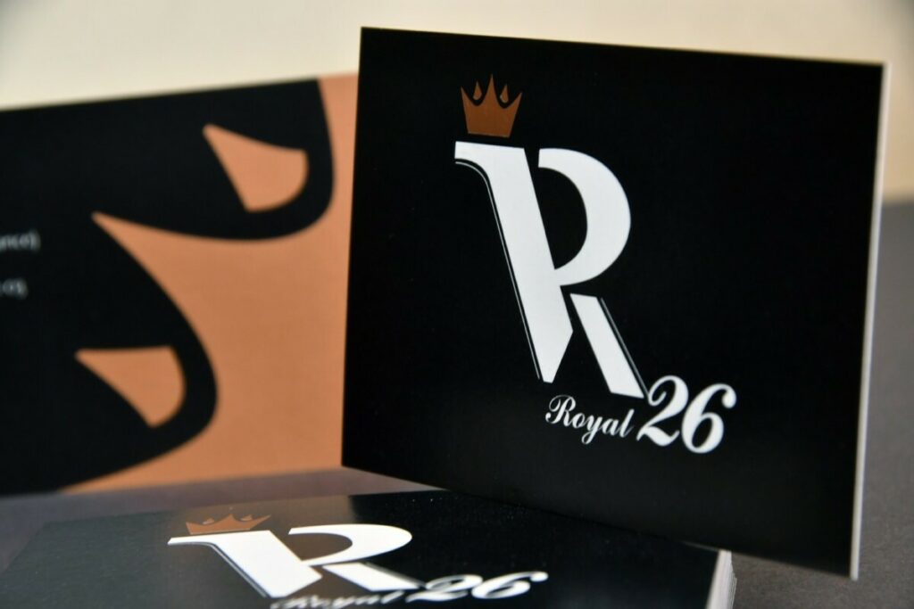 Cartes de visite pour bar à vin – Impression Pantone Noir et Cuivre 876 – Couché mat 350g