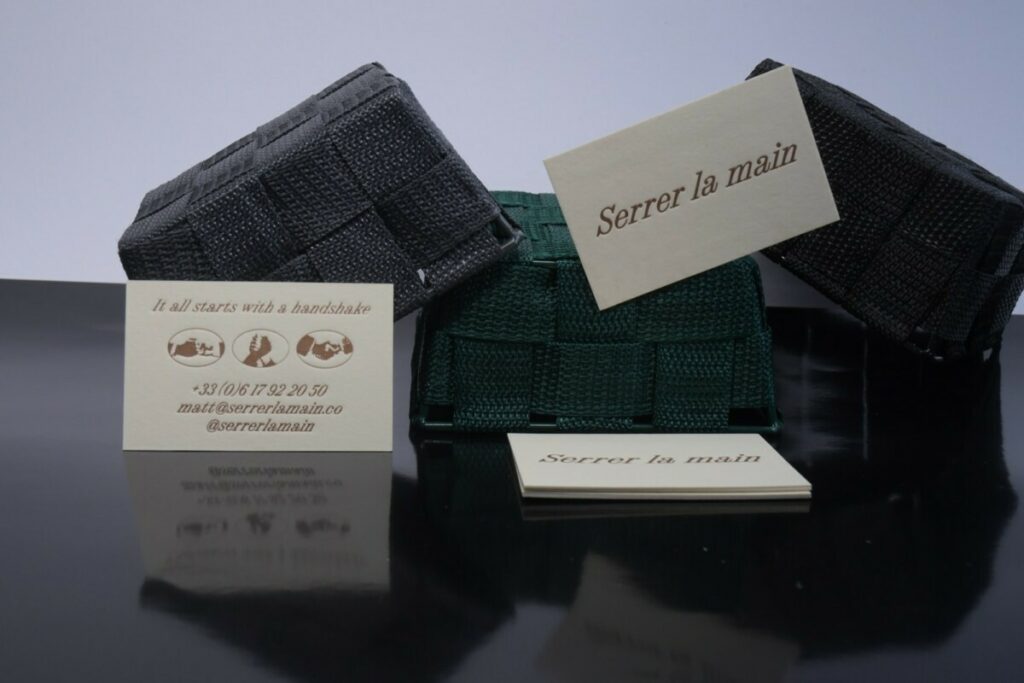 Cartes de visite en impression Letterpress Marron recto verso et contre collage 540g – Colorplan Natural