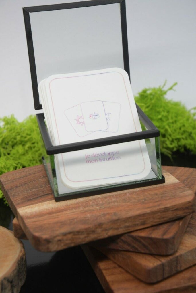 Mini cartes oracle pour tarot divinatoire – Dorure numérique OR – Angles arrondis 9mm – Invercote creato 280g
