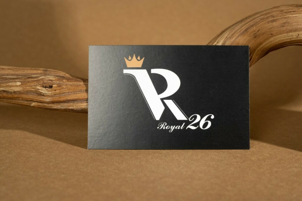 Cartes de visite pour bar à vin – Impression Pantone Noir et Cuivre 876 – Couché mat 350g