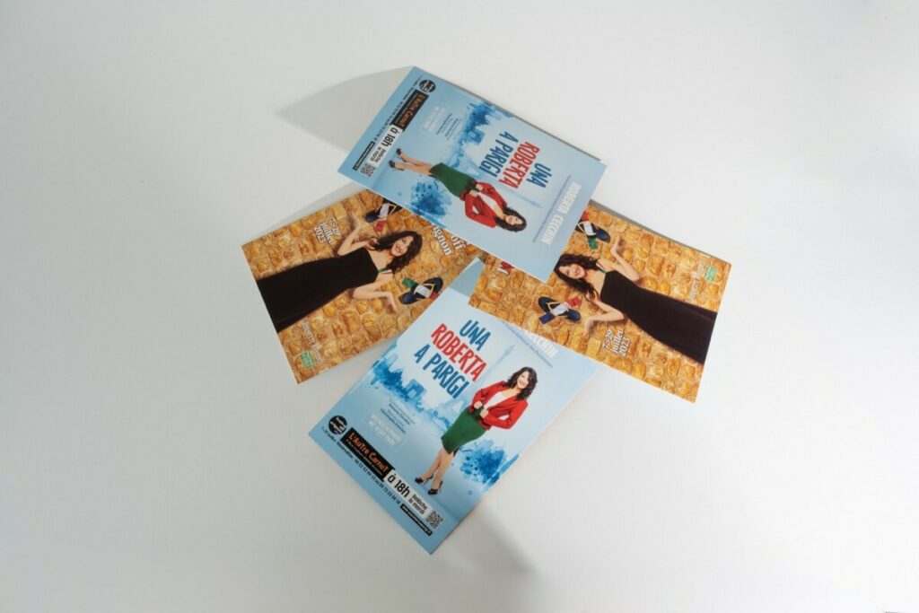 Pochette porte flyer A6 pour artiste festival d’avignon – Couché mat 300g