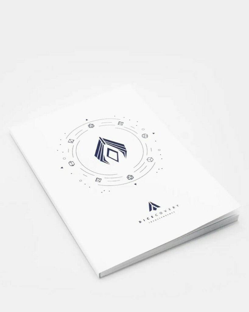 Carnet de notes upcyclé pour goodies crowdfunding – Impression offset Pantone gris 425 – 100% papier réutilisés – reliure dos carré collé