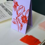 Cartes de visites originales pour créatrice de fleurs en soie avec partie détachable