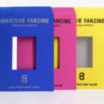 Pochette sur mesure pour fanzine XL format A3 avec ouverture détachable et impression silver